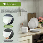 Yoshy 16-Piece White Bone China Dinnerware with Lightweight Durable Chip Resistant Design Service for 4