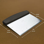 Vovoly Multipurpose Bench Scraper Kitchen Utensil for Flat Top Griddle, Dough Scraper Cutter for Bread and Pizza Cutter - Stainless Steel Metal Griddle Scraper Chopper-Dishwasher Safe