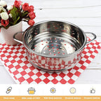 Stainless Steel Steamer Pot 6.3 Inches Round Cooking Rack Food Steamer Basket Insert for Kitchen Dim Sum Dumplings Bun(16cm)
