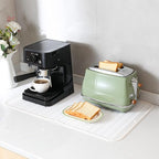 Silicone Dish Drying Mat for Multiple Usage,Easy clean,Eco-friendly,Heat-resistant Silicone Mat for Kitchen Counter or Sink,Refrigerator or Drawer Liner White 3XL 28 inches x 18 inches