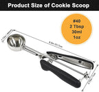 Measuring Cups and Spoons set 11-Piece, Stackable Measuring Cup with Lid and Cookie Scoop (#40), BPA Free, Dishwasher Safe, Cooking Baking Gadgets