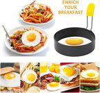 4 Inch Large Egg Rings for Frying Eggs, 2 Pack Stainless Steel Egg Cooking Rings Nonstick Round Egg Shaper Mold with Anti-scald Handle for English Muffins Pancake Cooking Griddle