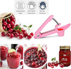 Cherry Pitter Tool, Cherry Stone Remover, Cherry Corer, Pink, ABS Plastic & Stainless Steel Handle