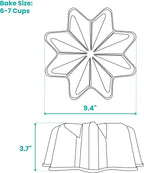 Baker's Secret Nonstick for Fluted Cake Pan, Heavy Duty Die Cast Aluminum Perfect for Fluted Cake, Pan Aluminum, 2 Layers Non-stick Coating For Easy Release - Nonstick Baking Pan (Deco)