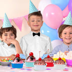 Aoriher 150 Pieces 10 oz Mini Cake Pans with Lids Aluminum Foil Baking Cups Square Disposable 4" x 4" Large Cupcake Cups Baking Tins for Kitchen Brownie Pudding Desserts Holders(Colored)