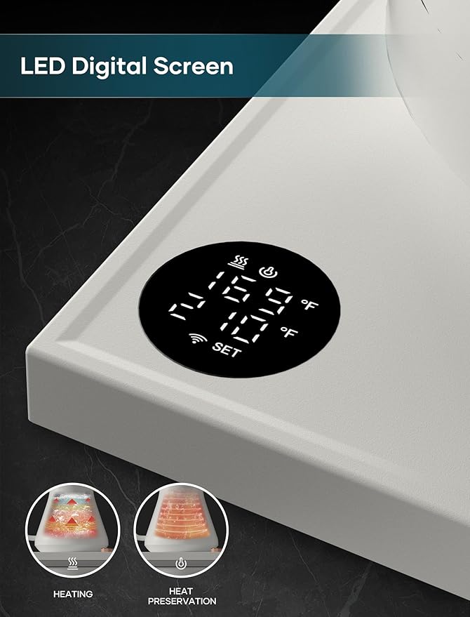 Electric Kettle, Gooseneck Electric Kettle, ±1℉ Precise Temperature Control, Stainless Steel Interior, Quick Heating for Pour Over Coffee, Tea & Boiling Water, 0.9L (White)