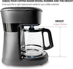 12-Cup Replacement Glass Coffee Carafe Compatible with Mr. Coffee LMX, TP, MMX, and MSX series coffeemakers