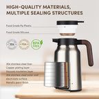 Vondior Coffee Carafe 35oz/1.0L - 24Hours Coffee Thermal- Insulated 304 Stainless Steel Hot Beverage Dispenser - Thermal Coffee Carafes For Keeping Hot/Cold Coffee, Drink Dispenser for Parties