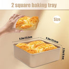 Brownie Pan, 2 Pack Square Baking Pan Square Cake Pan Non Stick Baking Pans, Small Baking Pans Deep Baking Pan For Toaster Oven, Bakeware For Cakes, Cookies & Breads (9 Inches)