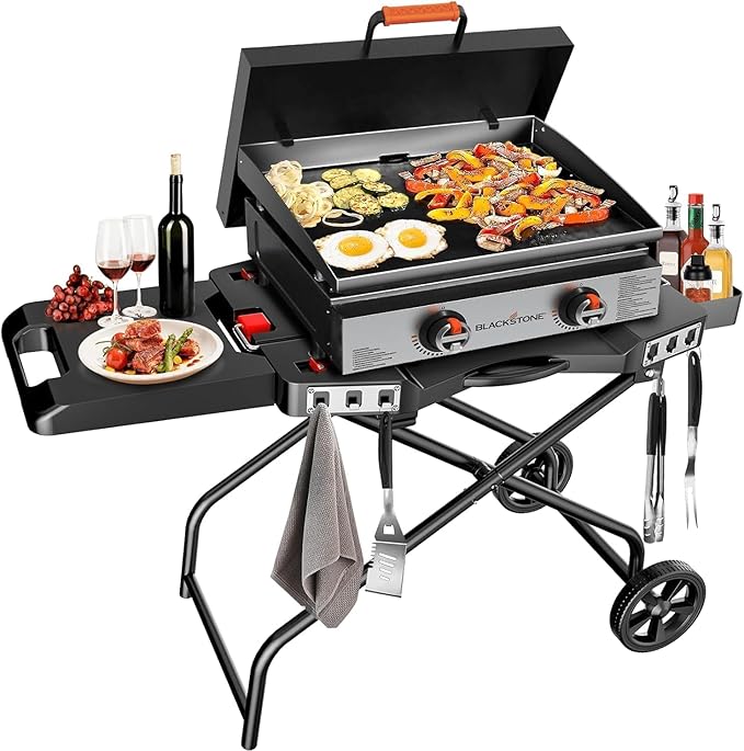 Outdoor Grill Stand for Weber Q1200, Q1000, Q2200, Q2400, Portable Grill Cart for Blackstone 17"& 22" Table Top Griddles, for Weber Grill,Griddle Stand for Blackstone,for Travel and Camping