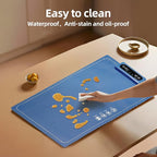 Food Warming Mat Electric Heating Tray for Buffets and Parties 3 Adjustable Temperature Settings from 40 to104 Degrees Fast Heating in 10 Seconds Child Safety Lock Easy to Clean (Blue)