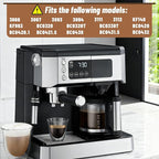 10-Cup Coffee Pot Replacement for De'Longhi COM532M 3066 3067 3093 3094 3111 3112 KF140 KF863 & BCO Series, Glass Carafe Compatible with De'Longhi Coffee Maker Espresso Machine