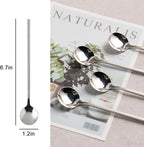 12 PCS Coffee Spoons, 18/8 Stainless Steel Espresso Spoons, 6.7 Inches Vogue Mini Tea Spoon, Cappuccino Stirring Small Spoon for Dessert, Ice Cream, Frosted Handle,Sweejar(Silver)