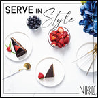 Vikko Salad Plate, Set of 6 White Plates, Bone China, Stackable 6.5 Inch Dessert Plates