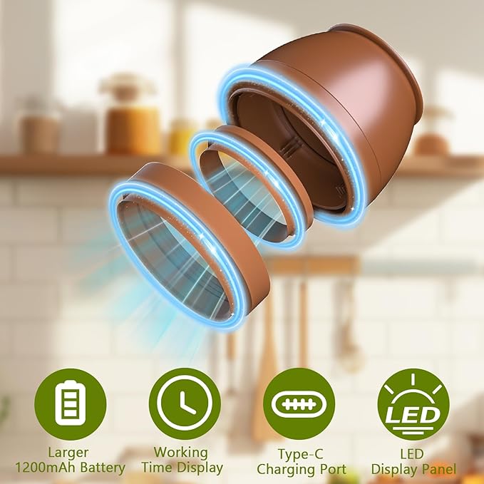 Zivif Electric Mason Jar Vacuum Sealer for Wide Mouth & Regular Mouth Mason Jar, Vacuum Sealer Kit for Food Storage and Fermentation, Includes 10 Jar Lids