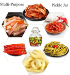 Glass Jar Fermentation Jar, Pickle Jar with Water Seal Lid, Fermentation Kit Fermenter Starter Kit for Pickles, Wine Brewing, Pickling, Kimchi, Sauerkraut, Vegetables, Kombucha 2.5L