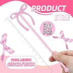 30 Pcs 6 Inch Bow Drink Stirrers, Bow Stir Sticks Coffee Stirrers Reusable Plastic Swizzle Sticks for Wedding Birthday Bridal Cocktail Decorations Supplies (Rose Gold)