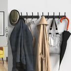 VAEHOLD Wall Hooks, Heavy Duty Aluminum Towel Hooks for Hanging Coat, Hat, Key, Clothes, Closet Hook Wall Mount for Kitchen, Bathroom, Office (“C“ Shape Coat 5 Hooks 1 Pack)