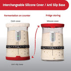 Pro Sourdough Starter Kit - 34oz Large Capacity Glass Fermentation Jar with Lid & Tracker, Sourdough Starter Fermenter for Homemade Sourdough, Bread Dough Prep & Culinary Fermentation, 1 Set