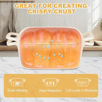 Oval Enameled Cast Iron Dutch Oven with Lid - 3.6QT Sourdough Bread Pans for Baking