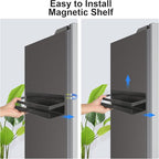 Uten Large Spice Rack for Refrigerator, 2 Pack Strong Magnetic Shelves, Moveable Fridge Organizer, Perfect Space Saver