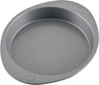 Farberware Nonstick Bakeware Baking Pan / Nonstick Cake Pan, Round - 9 Inch, Gray, 1 Count (Pack of 1)