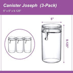 Amazing Abby Cathy - 70-Ounce Plastic Canister (Set of 3), Plastic Airtight Food Container, Stackable for Pantry Storage, BPA-Free and Shatter-Proof, Perfect for Home and Commercial Use