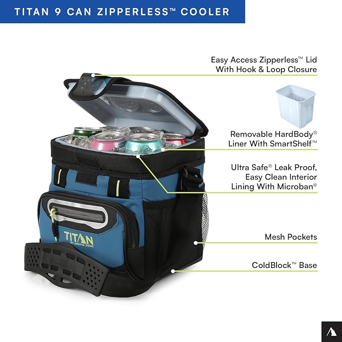 Titan by Arctic Zone 30 Can Zipperless Soft Cooler with HardBody Liner