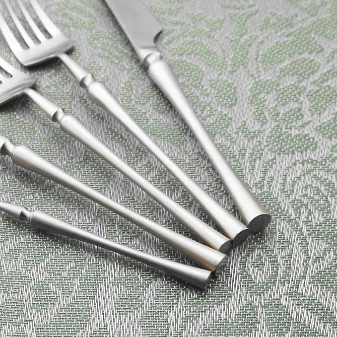 Gugrida Unique & Beautiful Flatware Set - 20 Piece Iridescent Silverware Sets | 18/10 Stainless Steel Reusable Cutlery Set | Utensils Service For 4 with Dessert Fork, Knife, Spoon, Dinner Fork