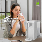 AIRHOP Instant Hot Water Dispenser, Quick Heating Countertop Water Dispenser with Child Locks, Adjustable 5 Temp 3 Water Volume Dispense, 100OZ 3L Removable Tank, Ideal for Home Office Kitchen, White