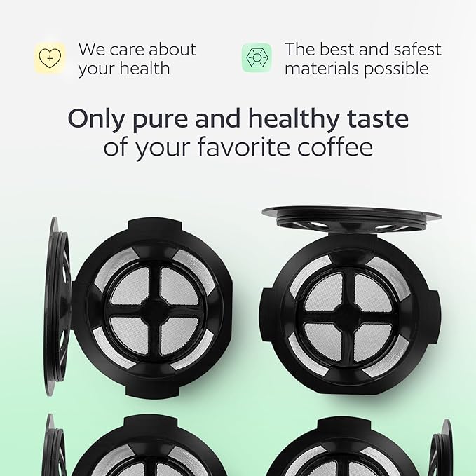 4 Reusable K Cups for Keurig K Supreme, K Supreme Plus, K Slim with Multistream Technology, K-Duo Hot & Iced Single Serve(Gen 2) - 4 Black Refillable Kcups Coffee Filters for Keurig Coffee Makers
