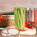 Mason Jars Wide Mouth 24oz, 6 pack Glass Pickle Canning Jars Food Storage With Airtight Mason Jar lids and Bands for Canning, Preserving, Fermenting, Pickling, DIY Projects