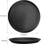 Beasea Pizza Pan 16 Inch, Perforated Pizza Tray with Holes for Oven, Black Heavy Duty Aluminum Alloy Round Pizza Crisper Pan Pizza Baking Tray Bakeware for Home Restaurant Kitchen