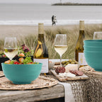 Wheat Straw Large Bowls 60 OZ, Popcorn bowl Bowls Set of 6, Unbreakable and Lightweight Large Serving Bowl for Kitchen, Dorm, Microwave and Dishwasher Safe Big Plastic Bowl Reusable - Green