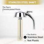 Stainless Steel Shaft, Glass Honey Dispenser, Chrome-Plated ABS Lid – No Drip Glass with Stand – 8 oz Honey Jar – Honeycomb Design Container – Honey Pot for Honey, Maple Syrup