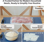 Food Warming Mat Electric Heating Tray for Buffets and Parties 3 Adjustable Temperature Settings from 40 to104 Degrees Fast Heating in 10 Seconds Child Safety Lock Easy to Clean (Blue)