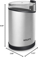 KRUPS Electric Coffee Grinder: 3 oz Capacity, 200 Watts - Versatile for Beans, Spices, Nuts - One-Touch Operation, Customizable Grind for 12 Cups - Ideal for Espresso, French Press