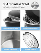 COMFEE' 1.7L Double Wall Electric Tea Kettle and Kettle Water Boiler, 100% Stainless Steel Interior & Lid & Spout, Two-Level Wide Open Lid, 1500W Fast Boiling, Auto-Off and Boil-Dry Protection