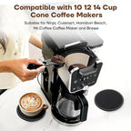Reusable Coffee Filters 4 for Permanent Filter for Ninja Coffee Maker for Cuisinart Filter Basket Replacement (2 Coffee Filters and 2 Coffee Coasters)
