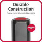 GoodCook MegaGrip 9" x 5" Nonstick Steel Bread Loaf Pan with Silicone Grip Handles, Gray