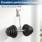 pickpiff Wall Hooks for Coat and Towel: 13LB Adhesive Door Hanger Stick on, Brushed Nickel