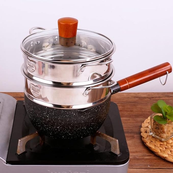 9 Inch Steamer Basket, STOBAZA Stainless Steel Steamer Insert for Pot, Veggie Rack with Handle, Vegetable Basket for Pot, Dishwasher Safe