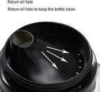 TOSSOW Glass Honey dispenser Oil Bottle Leakproof Condiment Container Oil Vinegar Cruet with Pourers and Funnel Olive Oil Carafe Decanter Non-Drip Spout for Kitchen Cooking 350ml/12oz Black