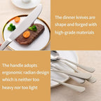 20-Piece Off white Silverware Set 18/0 Stainless Steel Silverware Set Off white Handle Cutlery Set Service for 4 Dinner Knives Forks Spoons Set Flatware Set Finish Dishwasher Safe