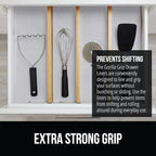 GORILLA GRIP powerGRIP Drawer Shelf and Cabinet Liner, Thick Strong Hold, Non-Adhesive Liners Protect Kitchen Cabinets and Cupboard, Bathroom Drawers, Easy Install, Breathable Mat, 12" x20' Light Gray