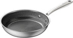 Redchef Non Stick Frying Pans, Hybrid Ceramic Frying Pan, Nonstick Skillet with Stay-Cool Handle, Non Toxic, PFAS PFOA & PTFE Free, Dishwasher & Oven Safe, Compatible All Cooktops (Black, 8 inch)