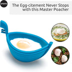 OTOTO New Eggondola Egg Poacher - Poached Egg Silicone Egg Cooker - Gondola Egg Silicone Poacher for Cooking Eggs - Kitchen Egg Cooker, Perfect Egg Maker - Egg Design Maker, Egg Kitchen Gadgets