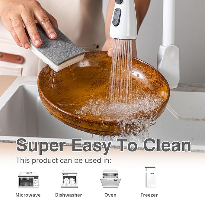 HAPPY KIT 9'' Pasta Bowls, 42oz Pasta Bowls Set of 4, Large Salad Bowl, Ceramic Serving Bowls,Double Reactive Glaze, Ideal for Housewarming, Festivals, Microwave Safe (Ivory)