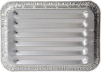 Pack of 20 Disposable Aluminum Foil Toaster Oven Pans-Mini Broiler Pans | BPA Free | Perfect for Small Cakes or Personal Quiche | Standard Size - 8 1/2" x 6"