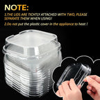 Aoriher 150 Pieces 10 oz Mini Cake Pans with Lids Aluminum Foil Baking Cups Square Disposable 4" x 4" Large Cupcake Cups Baking Tins for Kitchen Brownie Pudding Desserts Holders(Gold)